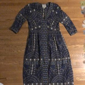 Sea NewYork silk cotton printed midi dress.